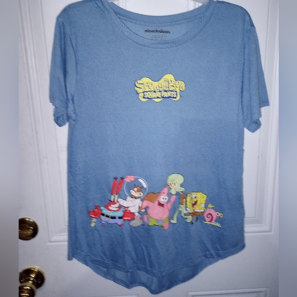 Blue Nickelodeon SpongeBob T-Shirt Size (L) - Picture 1 of 6